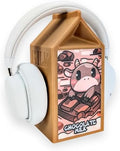 Milk Carton Headphone Stand - Universal Headset Holder - Cute Headphone Stand Hanger - Kawaii Desk Accessories - Pink Gaming Setup - Sturdy Desk Headset Mount (Chocolate Milk) by BeamTeam3D