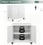 Large Rolling Printer Stand with Storage,Printer Table for Home Office - Image 2