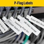 MakeID EP53 Flag Labels, T-Flag Pre-Sized Label Tape with Ribbon Cartridge for Indoor/Outdoor Wire and Cable, DataCom Labeling - for EP53 Portable Industrial Label Maker - Image 4