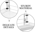 ibasenice Under Desk Shelf: Metal Storage Rack with Clamp Desk Cable Management Tray Organizer Basket for Cables Papers and Office Tables Supplies White - Image 4