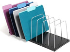Huron Steel Wire Adjustable Vertical 8-Slot Desk File BinderOrganizer Storage - Image 2