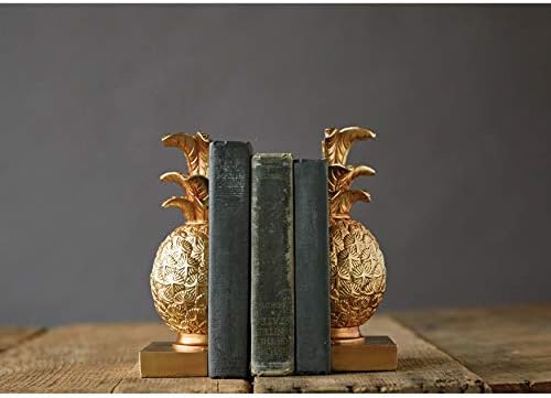 Creative Co-Op Decorative Resin Pineapple Bookends, Gold Finish - Image 4