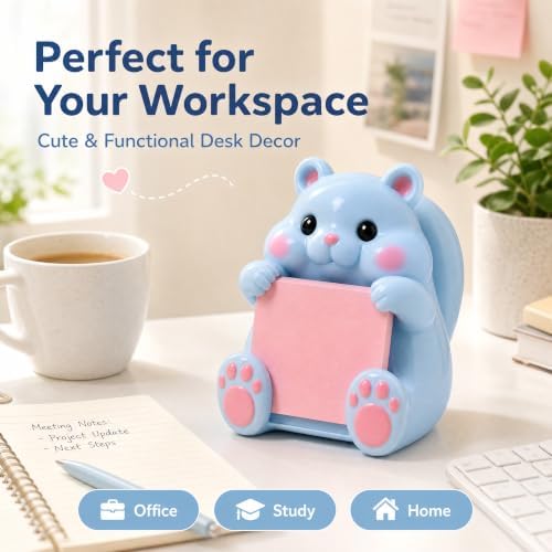 Sticky Note Dispenser 4.7 Inches Height Holds 3 x 3 Inch Sticky Notes Includes 100 Sticky Notes for Office Holds School & Office Desk Supplies - Image 6