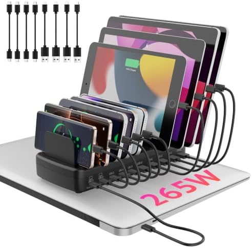 Charging Station for Multiple Devices, Adjustable Dividers Charger Dock by Unknown