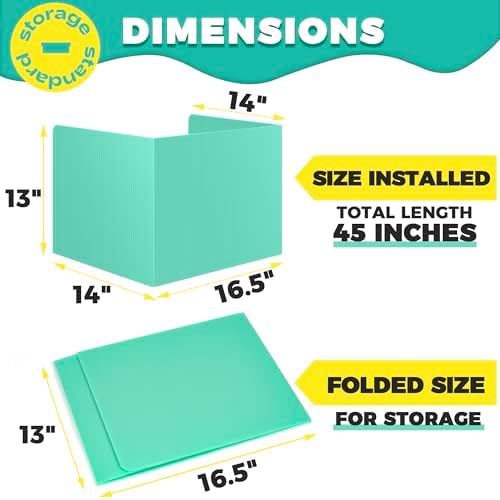16 Pack Desk Privacy Folders for Students Desk Divider - Designer Pastel Color Privacy Folders for Students - Easy to Clean Strong Plastic Privacy Shield Desk Dividers for Students Classroom Supplies - Image 5
