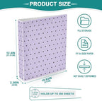 Standard View 3 Ring Binder, Lavender Black Polka Dot Durable Flexible Portable Waterproof Hardcover 1.5 Inch D Rings 500-Sheet Capacity Organizer 2PC - Image 6
