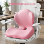 Ergonomic Seat Cushion for Office Chairs Lumbar Support Pillow, Pink - Image 3