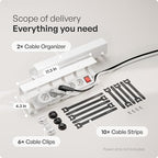 PAMO Cable Management Under Desk, Set of 2 - White - Image 5
