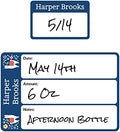 Name Bubbles - Reusable Baby Bottle Labels for Daycare (20 Labels) - Kids Washable Name Tags for Bottles, Sippy Cups, & Snack Containers, Waterproof, Baby Name Stickers, Write-On (Llama) by NameBubbles