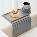 GHKINMAL Couch Arm Tray with Cup Holder,Folding Couch Cup Holder Tray,Grey by GHKINMAL