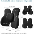 Lumbar Support Pillow, Memory Foam Back Support for Office Chair - Image 2