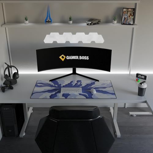 Gamer Boss - Gaming Mouse Pad - 48 x 24 Inches - 4mm Thick with Stitched Edges, Non-Slip Rubber Base, Premium Cloth Mousepad, Desk Mat for Laptop, Keyboard, Computer & PC (Mega, Smoke) - Image 3