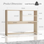 Jerry & Maggie 4-Tier Desktop Bookshelf Organizer White Wood 38 in - Image 2