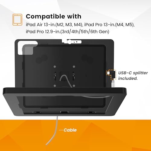 Tablet Wall Mount Compatible with iPad Air 13-in.(M2, M3, M4),iPad Pro 12.9-in.(3rd/4th/5th/6th Gen), iPad Pro 13-in.(M4, M5) - BSW101BX - Image 7