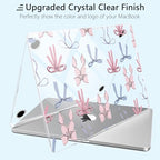 for New MacBook Air 13 inch Case 2026 M5 2025 M4 2024 M3 M2 Chip– Aesthetic Lightweight Cute Design Clear Hard Shell 6-in-1 Bundle with TPU Keyboard Cover & 2X OTG Adapters, Pink Bow - Image 5