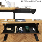Under Desk Drawer with Removable Tray, 22.4" Wide 2-in-1 Organizer – 60° Ergonomic Tilt, 4-Compartment Insert for Pens, Phones & Cables, Ball Bearing Slides, for Home Office & Student Desk - Image 4