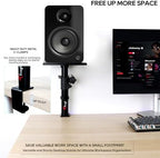 Tlingt Clamp-on Desktop Speaker Stands Pair, Desk Mount Set, Adjustable Height - Image 7
