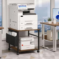 Lerliuo Brown Large Printer Stand with Storage by Lerliuo