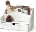 Rebee Vision Mail Organizer for Desk with Drawer for Room Decor, Whitewash by REBEEVISION
