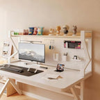 Metal Desk Storage Shelf，Desk Shelf Organizer with Pegboard & Accessories by Yidlkecqey
