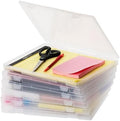 IRIS USA File Box |Made in USA| Fits 8.5"x11" A4 Paper, (6-Pack) - Clear by IRISUSA