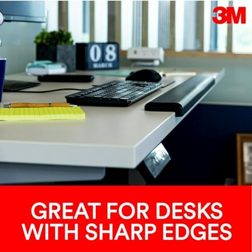 3M Gel Wrist Rest for Standing Desks, Wraps Around Edge of Desk for Comfort, Non-Slip Back Stays in Place (WR200B) - Image 6