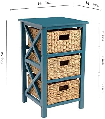 eHemco 3 Tier X-Side Storage Drawer, Teal - Image 3