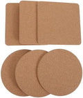 Cork Trivet Set Round Square Hot Pads Xmas 6pcs for Dining Table by CAXUSD