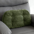 HIGOGOGO Lumbar Support Pillow for Recliner Chair/Accent Chair/Couch/Office Chair, Tufted Corduroy Back Support Cushion for Elderly, Recliner Cushions for Back Rest, Pain Relief, Reading, Dark Green by HIGOGOGO