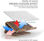 SAMDI Laptop Stand Wood, Wooden Cooling Computer Holder, Notebooks Desktop Mount for MacBook Air, Pro 13 15, iPad Pro 12.9, Dell XPS, Surface, Chromebook 11 to 17 (Walnut) - Image 4