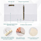 ALAZA Sea Turtle Watercolor 3 Ring Binder Set 1.5 Inch Three Ring Office Binders w/clipboard & 3 Pockets, Hold 200 Sheets - Image 4