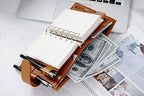Moterm Pocket Luxe Rings Planner - Genuine Leather Binder Organizer (Pebble-Burnt Orange, 30mm Ring) - Image 5
