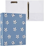 JIPONI 3 Ring Binder Cute Mini Soccer Balls 1 Inch Round Binders for Men Women Students, Cute File Organizer for Office School, 1pc by JIPONI