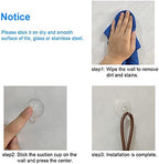 200 Pieces Large Suction Cups with Hooks 2 inch Clear Plastic Sucker Hooks for Glass Window Wall Festivals Parties Theme Carnival Decoration Door Bathroom Kitchen - Image 7