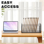 1 Pcs Vertical Clipboard Holder, 12Slot Clipboard Storage Rack, Black - Image 5