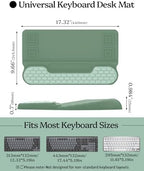 Wrist Rest for Computer Keyboard, 2 in 1 Keyboard Wrist Support Pad, Memory Foam Keyboard Riser Holder Lift Tray with Wrist Pad for Easy Typing for Office Desk, Home, School (Round Green) - Image 3