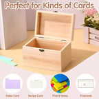 4 Pcs Wooden Index Card Holder 3x5 Notecard Recipe Box - Image 4