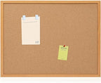 Cork Board Bulletin Board 24 x 36, Wood Framed Corkboard for Wall by Justdowhatyouwanttodo