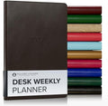 Gallery Leather Desk Weekly Planner 2026-2027 Monhegan Cocoa by GalleryLeather