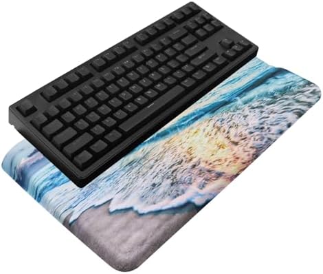 Computer Keyboard Stand with Wrist Rest, Ergonomic Tilted Keyboard Holder - Keyboard Riser with Wrist Pad - Keyboard Tray Support for Office Home - Beach by KEPUTAIER