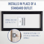 Legrand - OnQ in Wall Cable Management Kit with USB, TV Outlet Wall Kit Hides Cords, in Wall TV Power Kit Works with All Plugs, Recessed TV Outlet, White, HT21USBWHV1 (Hardwired) - Image 6