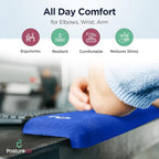EdgeRest PostureUp L-Shaped Desk Long Wrist Rest Elbow, Forearm & Wrist Comfort Support for Table or Desk Edge, Non-Slip, Memory Foam Padding, Ergonomic Design for Work, Universal Fit, Blue - Image 7