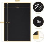 Fabric Bulletin Board 30x20 inches, Golden Aluminum Framed Wall Pin Board - Image 5
