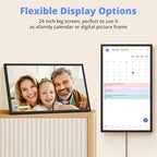 Digital Calendar 24 Inch Touch Screen, Electronic Wall Calendar Chore Chart for Family Monthly/Weekly Planner, Interactive Display Smart Calendar for Home Organization, Desk Mount Included - Black - Image 6