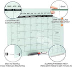 TSJ OFFICE Glass Calendar Whiteboard - 36" x 24" Monthly Planner for Wall - Image 3