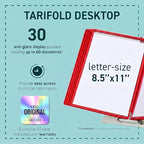 Tarifold Desktop Reference Display System, 30 Pockets, Expandable, Red - Image 2