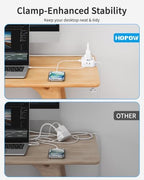 Desk Clamp Power Strip with 4 Outlets & 4USB, 10FT Extension Cord for Home - Image 6