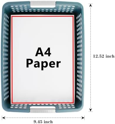 Soddeph A4 Paper Tray with Grip Handles, Plastic Book Basket - Image 3