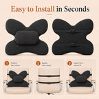 Lumbar Support Pillow for Office Chair & Car, Desk Chair Back Cushion,Black - Image 6
