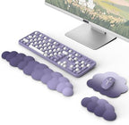MoKo Cloud Wrist Rest for Keyboard and Mouse with Mouse Pad, Purple by MoKo